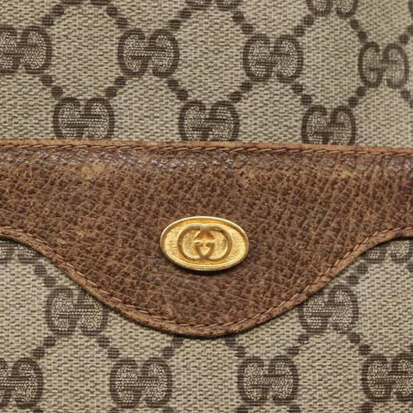 GUCCI GG Supreme Web Sherry Line Tote Bag Pvc Beige Gold 16 002 16 002 - Picture 14 of 16